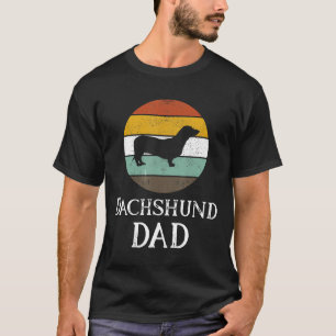 Mens Dachshund Dad Gifts Vintage Wiener Dog Design T-Shirt