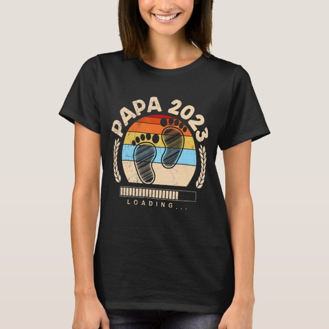 Mens Dad 2023 Loading Dad To Be T-Shirt (Front)