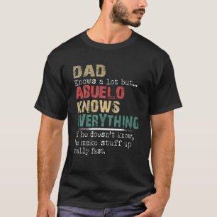 Mens Dad Abuelo Know Everything Retro Christmas Gr T-Shirt