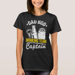Mens Dad Bod Drinking Team Captain Beer Funny Bee T-Shirt