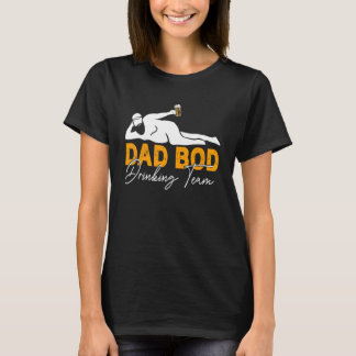 Mens Dad Bod Drinking Team   Father Beer Drinker T-Shirt