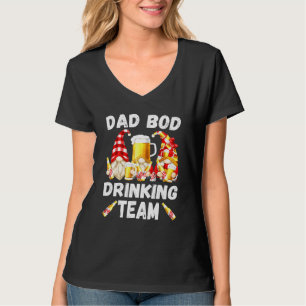 Mens Dad Bod Drinking Team For Beer - Drunk Gnomes T-Shirt