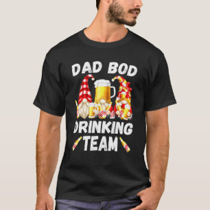 Mens Dad Bod Drinking Team For Beer - Drunk Gnomes T-Shirt