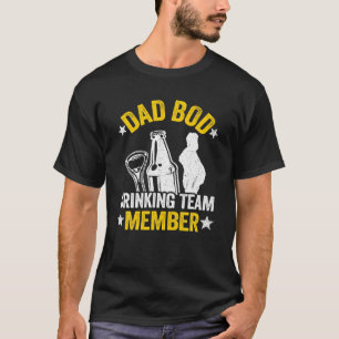 Mens Dad Bod Drinking Team Member Beer Lover Funny T-Shirt