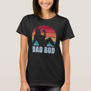 Mens Dad Bod Drinking Team Retro Sunset Vintage Fa T-Shirt