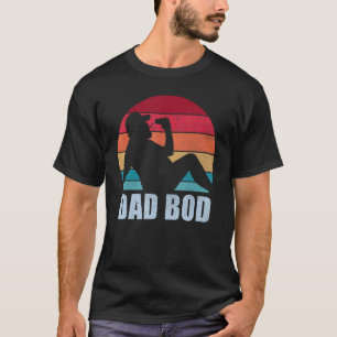 Mens Dad Bod Drinking Team Retro Sunset Vintage Fa T-Shirt