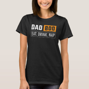 Mens Dad Bod Eat Drink Nap Humour  Beer Drinking F T-Shirt