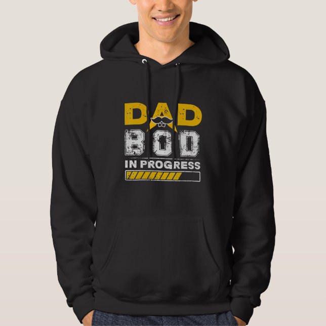 Mens Dad Bod In Progress Hoodie (Front)