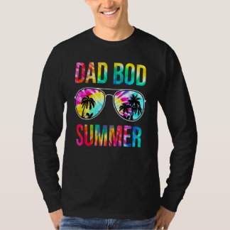 Mens Dad Bod Summer Sunglasses Tie Dye Vacation T-Shirt