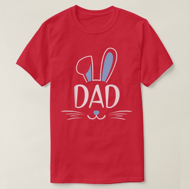 Mens Dad Bunny Rabbit Face Family Group Easter Fat T-Shirt (Design Front)