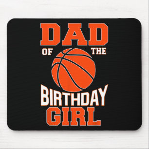 Mens Dad Bysketbyll Birthday Girl Family Byller B- Mouse Pad