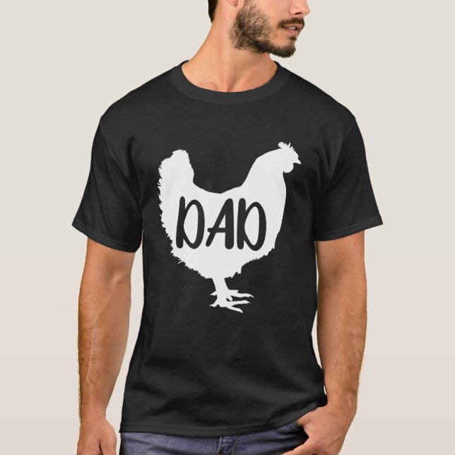 Mens Dad Chicken Dad Chickens T-Shirt (Front)