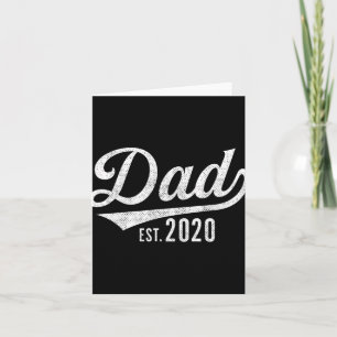 Mens Dad Est. 2020 Shirt - Expecting Baby Fathers  Card