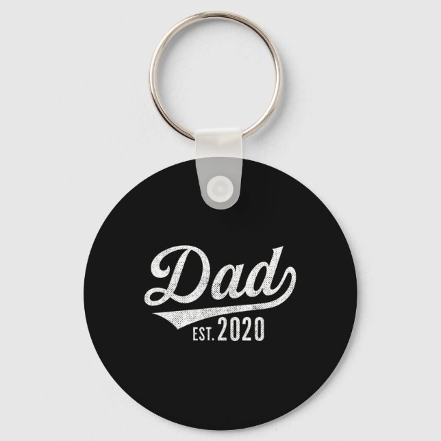 Mens Dad Est. 2020 Shirt - Expecting Baby Fathers  Key Ring (Front)