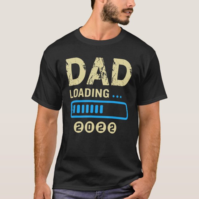 Mens Dad Est 2022  Loading Future New Daddy Baby T-Shirt (Front)