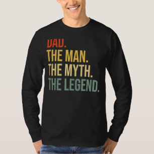 Mens  Dad Fathers Day Dad The Man The Myth The Leg T-Shirt