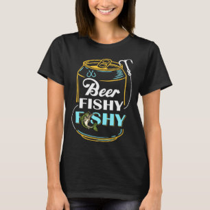 Mens Dad Fishing  for Men  Beer Fishy Fishy T-Shirt