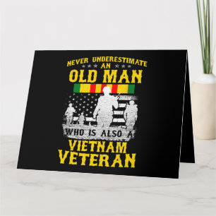 Mens Dad Grandpa Vietnam Veteran Vintage Shirt Men Card