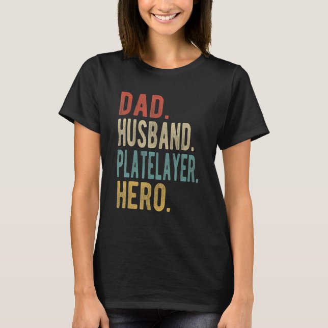 Mens Dad Husband Platelayer Hero T-Shirt (Front)