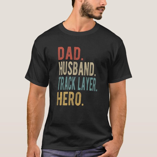 Mens Dad Husband Track Layer Hero   T-Shirt (Front)
