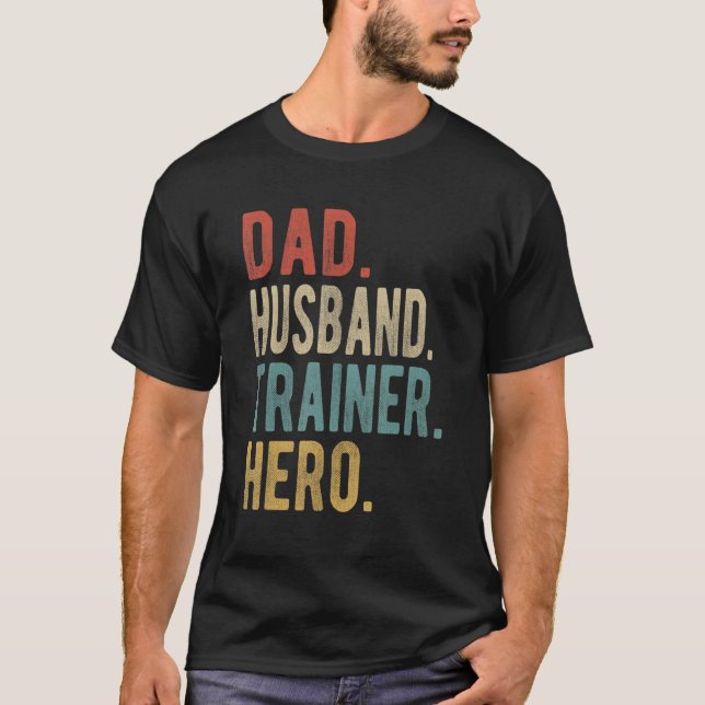 Mens Dad Husband Trainer Hero T-Shirt (Front)