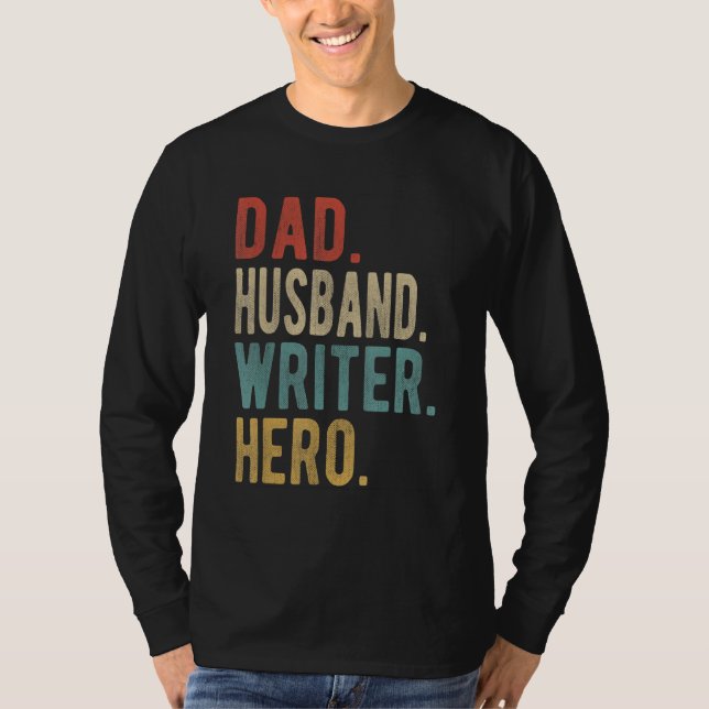 Mens Dad Husband Writer Hero T-Shirt (Front)