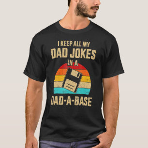 Mens Dad Jokes In Dad A Base Vintage For Father's T-Shirt