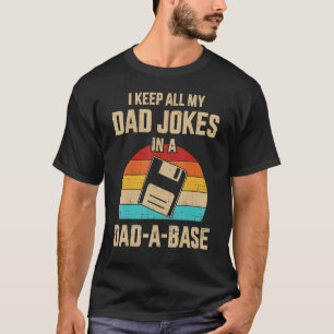 Mens Dad Jokes In Dad A Base Vintage For Father's T-Shirt