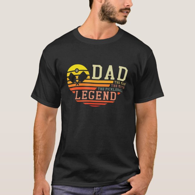 Mens Dad Man The Myth The Pickleball Legend Retro  T-Shirt (Front)