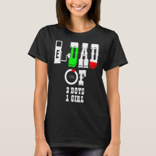 Mens Dad Of 2 Boys 1 Girl Father Or Grandpa Of 3 K T-Shirt