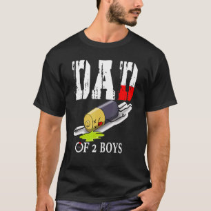 Mens Dad Of 2 Boys Father Or Grandpa Of 2 Kids 13 T-Shirt