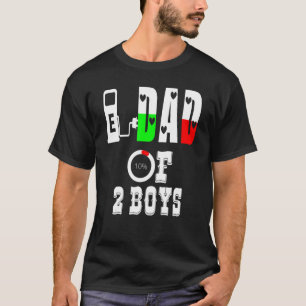 Mens Dad Of 2 Boys Father Or Grandpa Of 2 Kids 1 T-Shirt