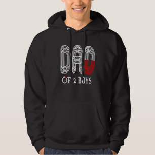 Mens Dad Of 2 Boys Father Or Grandpa Of 2 Kids 38 Hoodie
