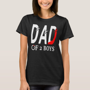 Mens Dad Of 2 Boys Father Or Grandpa Of 2 Kids 83 T-Shirt