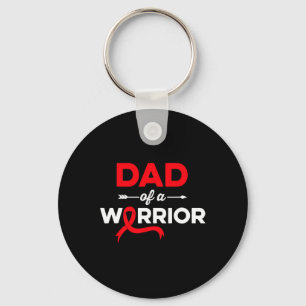 Mens Dad Of A Blood Cancer Warrior Family Blood Ca Key Ring