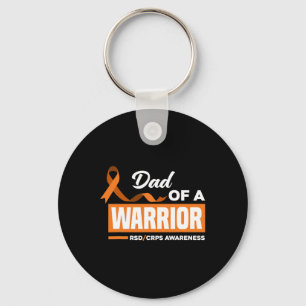 Mens Dad Of A Warrior Rsd Crps Awareness Key Ring