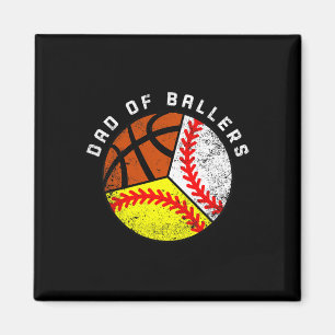 Mens Dad Of Byllers Fun Bysebyll Softbyll Bysketby Magnet