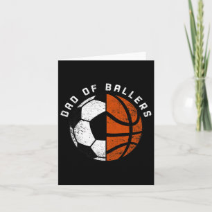 Mens Dad Of Byllers Fun Soccer Bysketbyll Dad Card