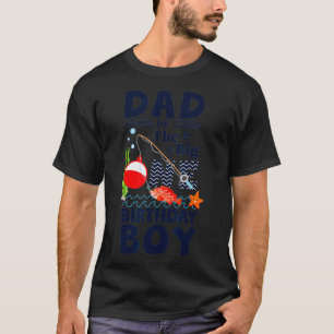 Mens Dad of The Big One Birthday Boy Fishing 1st F T-Shirt