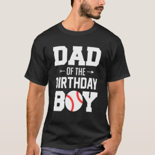 Mens Dad Of The Birthday Boy   Baseball Boy Family T-Shirt