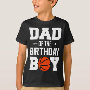 Mens dad of the birthday boy basketball boy fami t T-Shirt