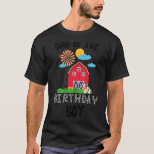 Mens Dad Of The Birthday Boy Farm First Birthday C T-Shirt