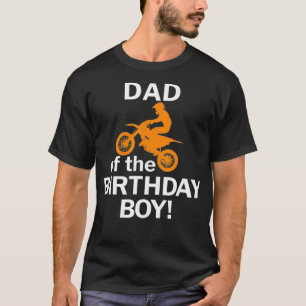 Mens Dad of the Birthday Boy MX Dirt Bike T-Shirt