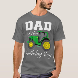 Mens Dad of the Birthday Boy  Tractors Farmer Trac T-Shirt