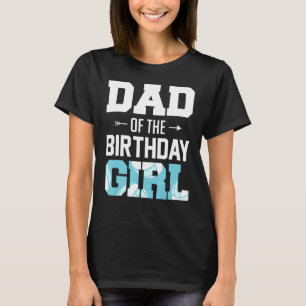 Mens Dad Of The Birthday Girl Volleyball Dad Famil T-Shirt