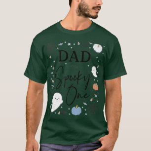 Mens Dad of the Spooky One First Birthday Blue Boy T-Shirt