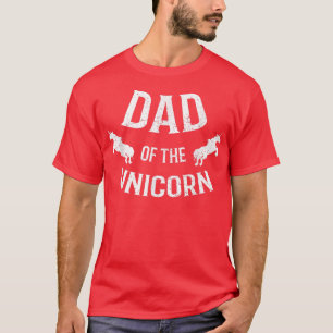 Mens Dad Of The Unicorn Matching Father Kids Funn T-Shirt