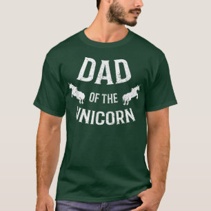 Mens Dad Of The Unicorn Matching Father Kids Funn T-Shirt