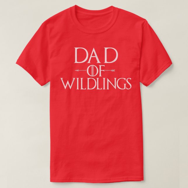 Mens Dad of Wildlings  T-Shirt (Design Front)