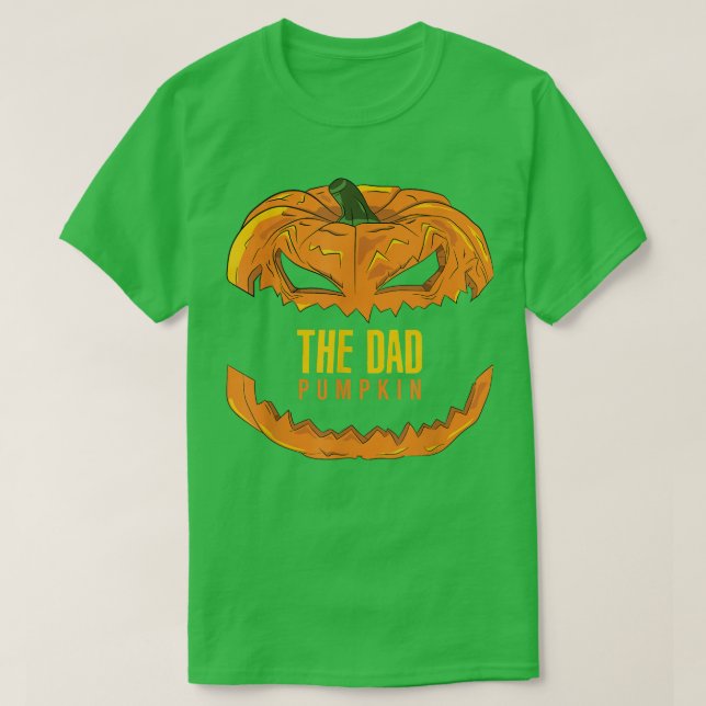 Mens Dad Pumpkin Matching Family Group Halloween P T-Shirt (Design Front)